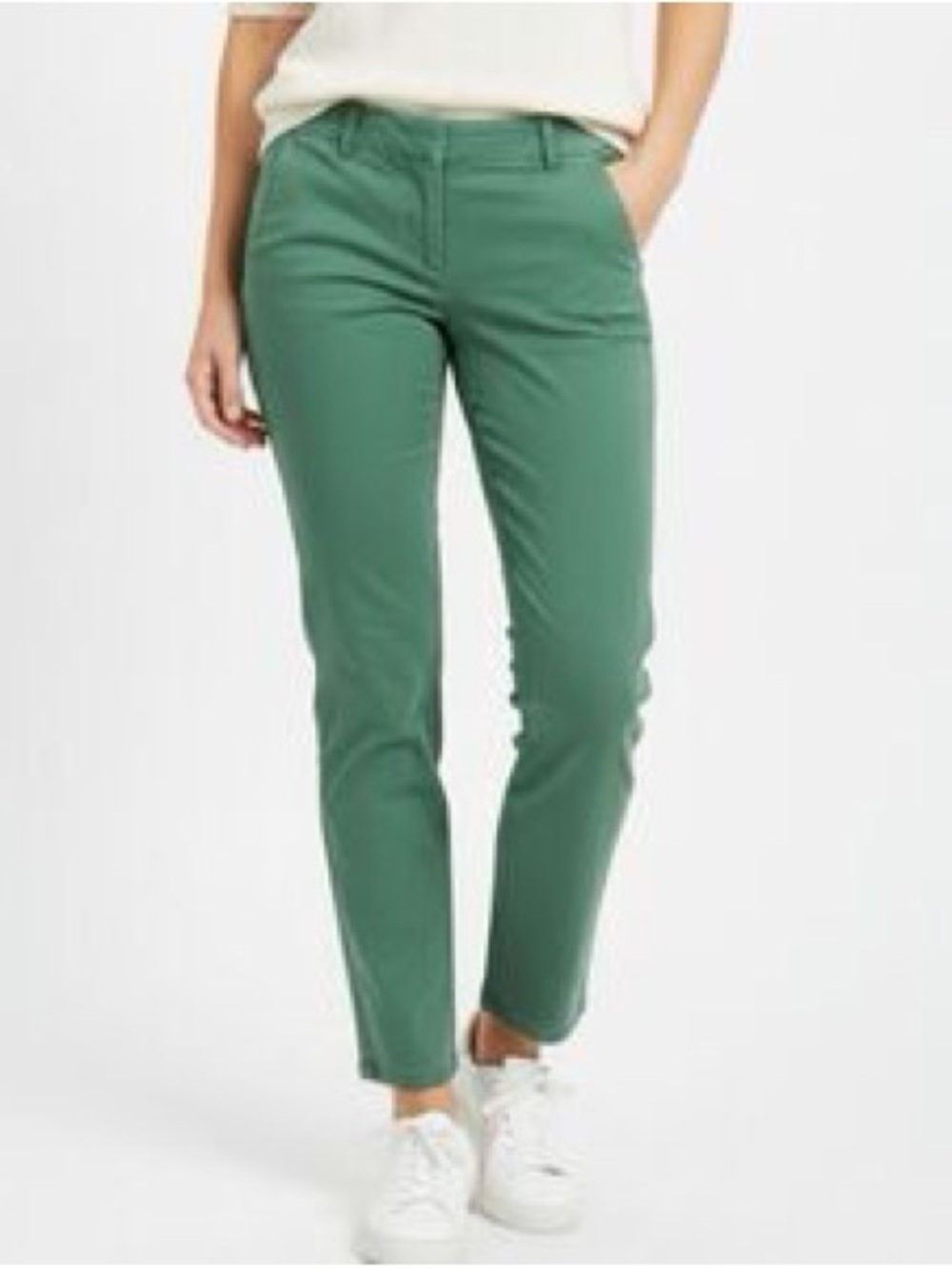 LOFT Marisa Skinny Straight Leg Green Chino Pants - Size 0